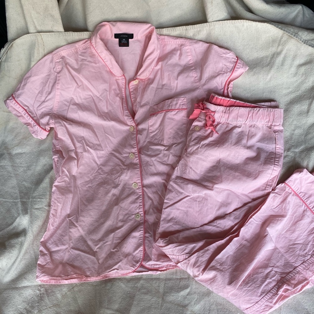 J. Crew XS Pink Pajama Set